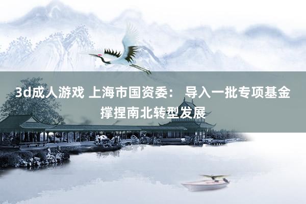 3d成人游戏 上海市国资委： 导入一批专项基金撑捏南北转型发展