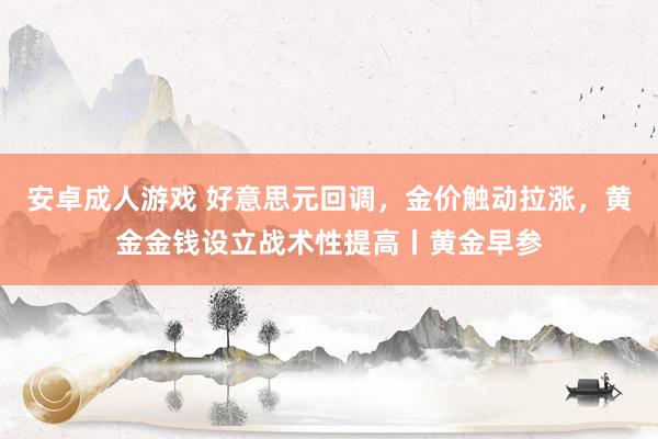 安卓成人游戏 好意思元回调，金价触动拉涨，黄金金钱设立战术性提高丨黄金早参